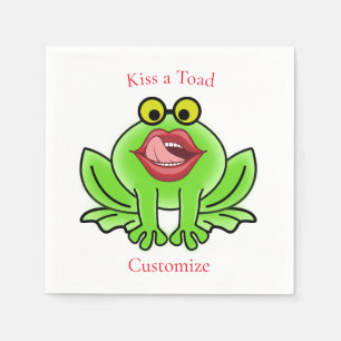 Funny Kiss A Toad Thunder_Cove Serviette
