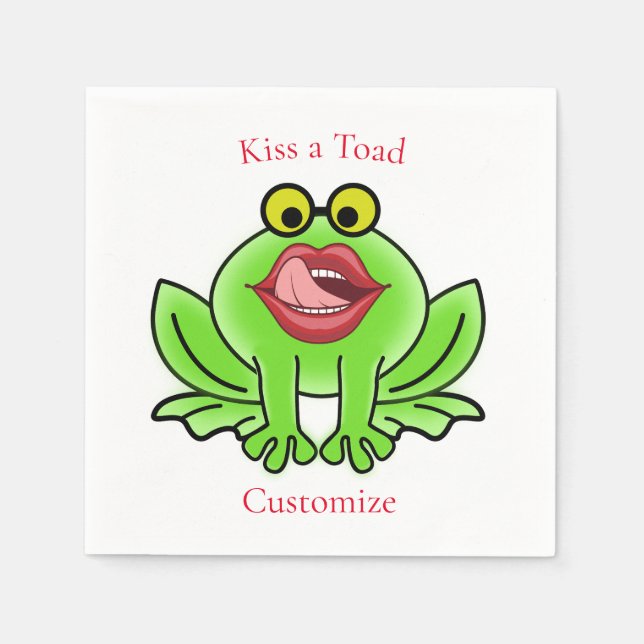 Funny Kiss A Toad Thunder_Cove Serviette (Vorderseite)