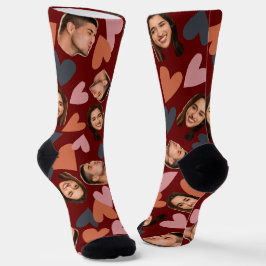 Funny Kiss Me gegenüber Cuple Romance Liebe Herzso Socken