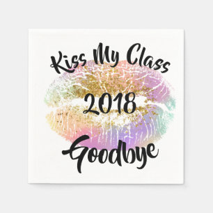Funny Kiss My Class Auf Wiedersehen Serviette