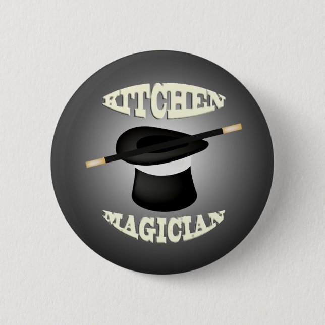 Funny Kitchen Magician Button (Vorderseite)