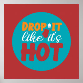 Funny Kitchen Pun Typografie Trendy Retro Color Poster