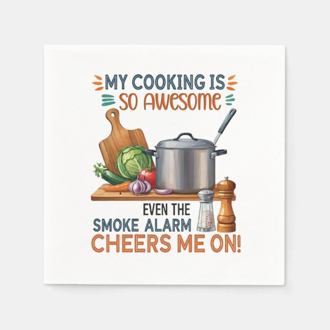 Funny Kitchen Quote Design (2) Serviette (Vorderseite)