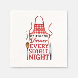 Funny Kitchen Schürze Design Serviette
