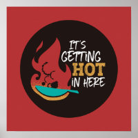 Funny Kitchen Zitat Es wird heiße Retro Farbe