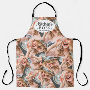 Funny Kitchens Chef zitiert cooles Foto-Gitter-Col Schürze