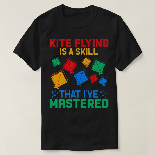 Funny Kite Flying T-Shirt für Kiteliebhaber Männer (Design vorne)