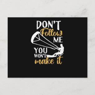 Funny Kitesurfer Kiteboard Folge mir nicht dir Postkarte