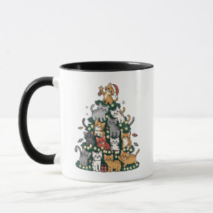 Funny Kitten Christmas Tree Cat Pet Animal Lover Tasse
