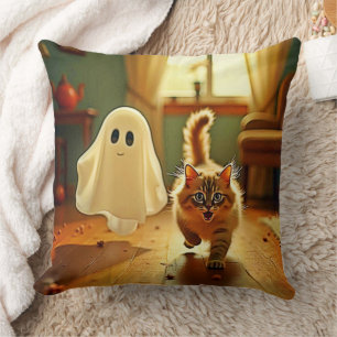 Funny Kitten Spooky Friend Kissen