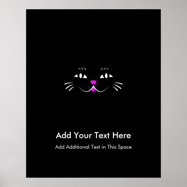 Funny Kitty Cat Face Poster (Vorne)