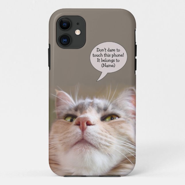 Funny Kitty Handy Gehäuse mit Ihrem Namen Case-Mate iPhone Hülle (Rückseite)