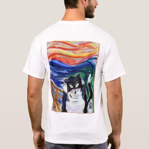 Funny Kitty Scream T - Shirt (Back Image)