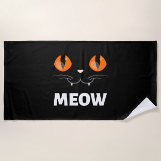 Funny Kitty Shirt Meow Cat Shirt Meow Kitty Strandtuch