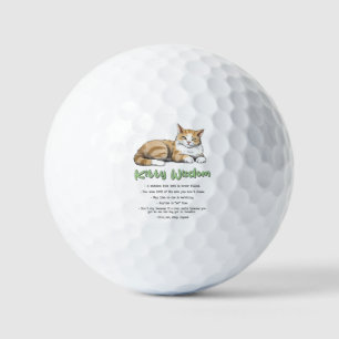 Funny Kitty Wisdom Golfball