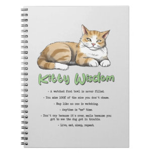 Funny Kitty Wisdom Notizblock