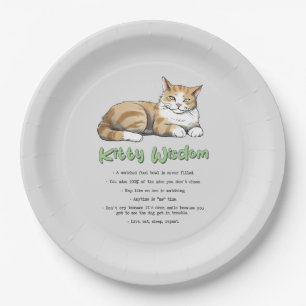 Funny Kitty Wisdom Pappteller