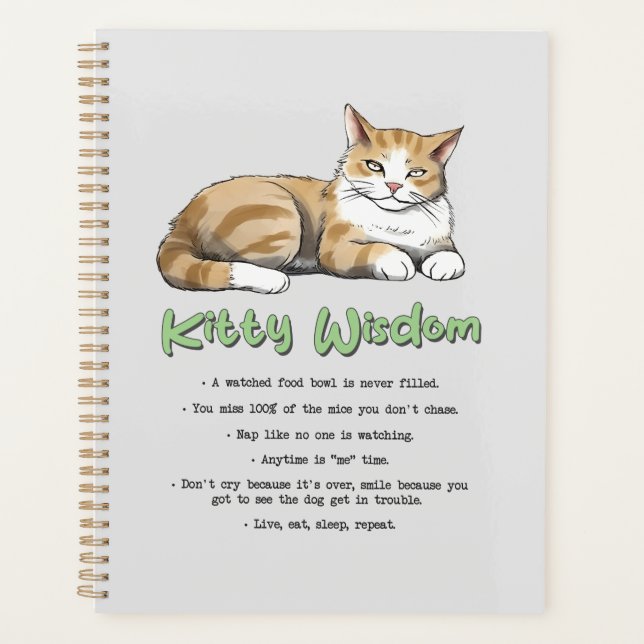 Funny Kitty Wisdom Planer (Vorderseite)