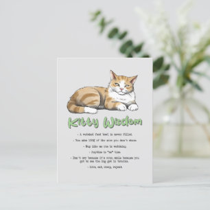 Funny Kitty Wisdom Postkarte
