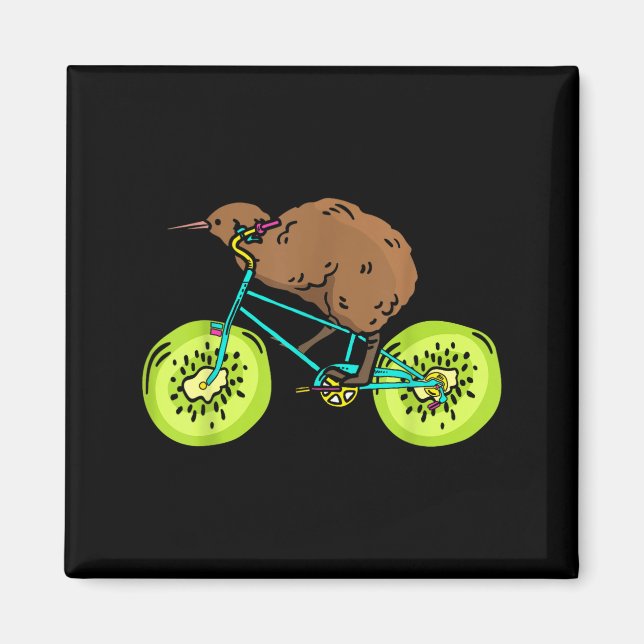 Funny Kiwi Biker Cycling Gift New Zealand  Magnet (Vorne)