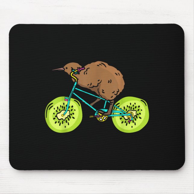 Funny Kiwi Biker Cycling Gift New Zealand  Mousepad (Vorne)