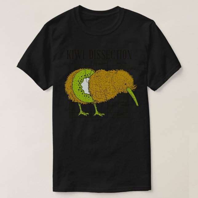 Funny Kiwi Bird Discovery Funny Science Biology H T-Shirt (Design vorne)