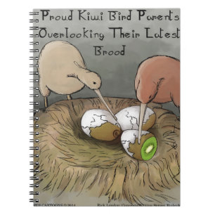 Funny Kiwi Vögel geben ihre Früchte ab Notizblock