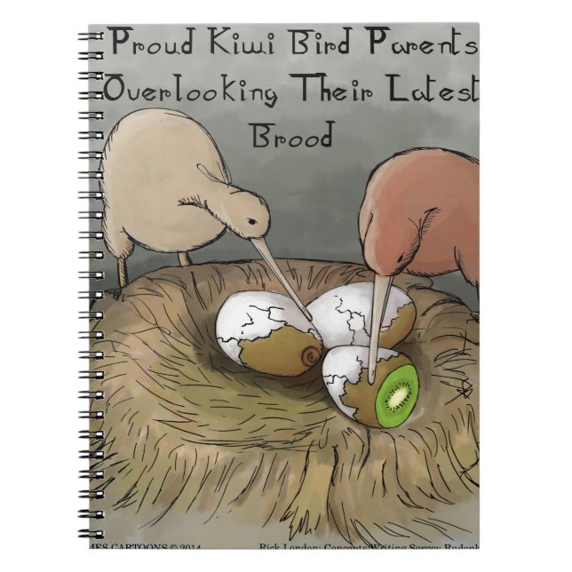 Funny Kiwi Vögel geben ihre Früchte ab Notizblock (Vorderseite)