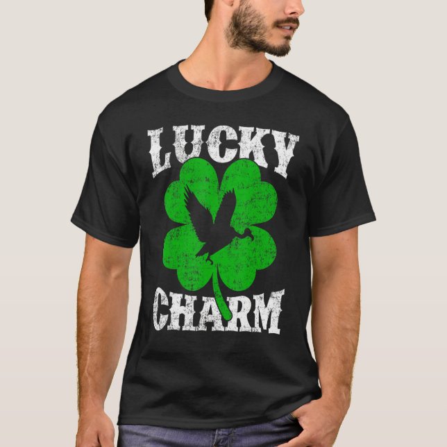 Funny Kleeblatt Leaf Lucky Charm Condor Bird St Pa T-Shirt (Vorderseite)
