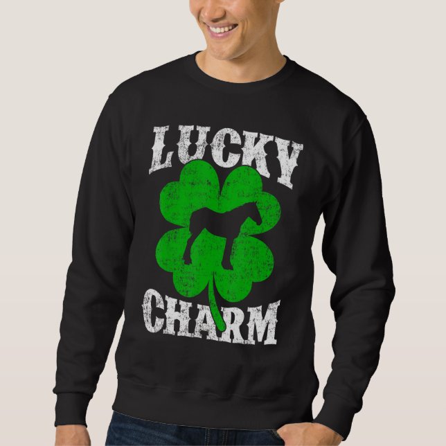Funny Kleeblatt Leaf Lucky Charm Mule St Patrick's Sweatshirt (Vorderseite)