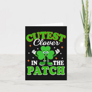 Funny Kleeblatt Niedliche Klee im Patch St Patri Karte