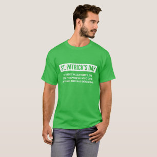Funny Kleeblatt St Patrick's Day Wörterbuch Bedeut T-Shirt
