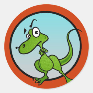 FUNNY KLEINE DINOSAUR MATTE STICKERS