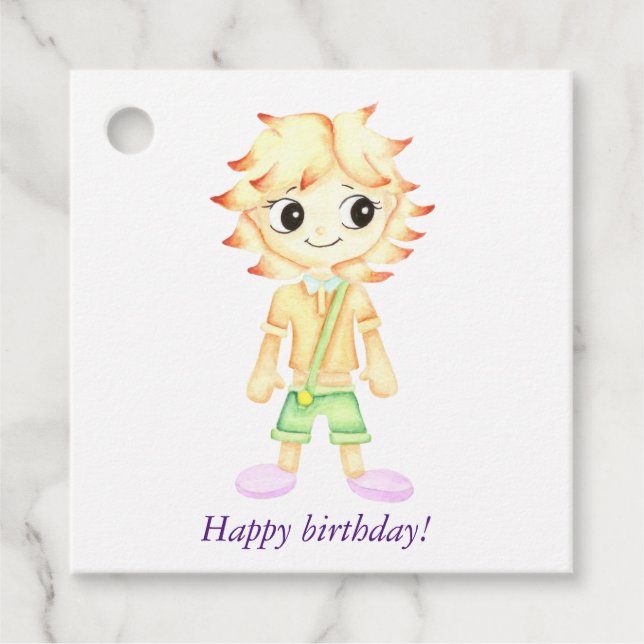 Funny kleiner Ginger Geschenkanhänger (Vorderseite)