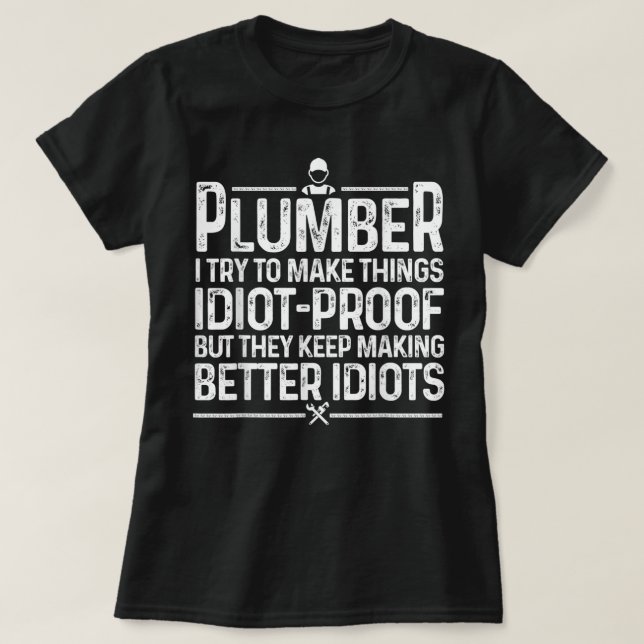 Funny Klempner für Männer Frauen Pipefitter Jo T-Shirt (Design vorne)