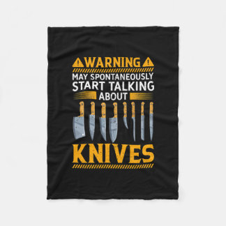 Funny Knife Collector Design Men Knife Fleecedecke