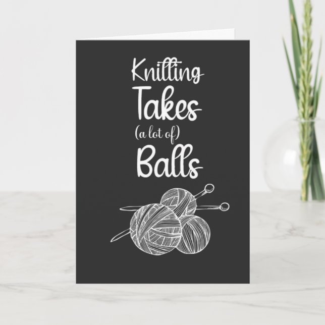 Funny Knitter Cards Garnknitter Zitat Sprichwort Karte (Vorderseite)