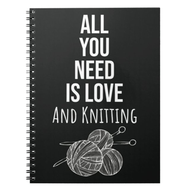 Funny Knitter Geschenk für Knitter Typografie für  Notizblock (Vorderseite)