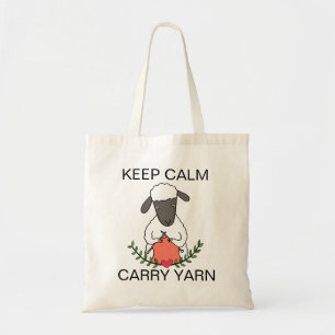 Funny Knitter Geschenk Schafe Behalten Calm Carry  Tragetasche
