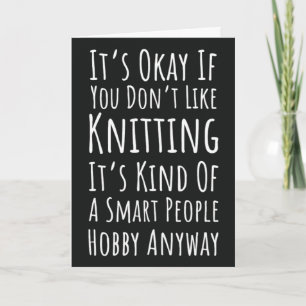 Funny Knitter Karten Crochet Spaß Knitter Handwerk