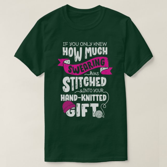 Funny Knitter Lover Oma Großmutter Geschenk T-Shirt (Design vorne)