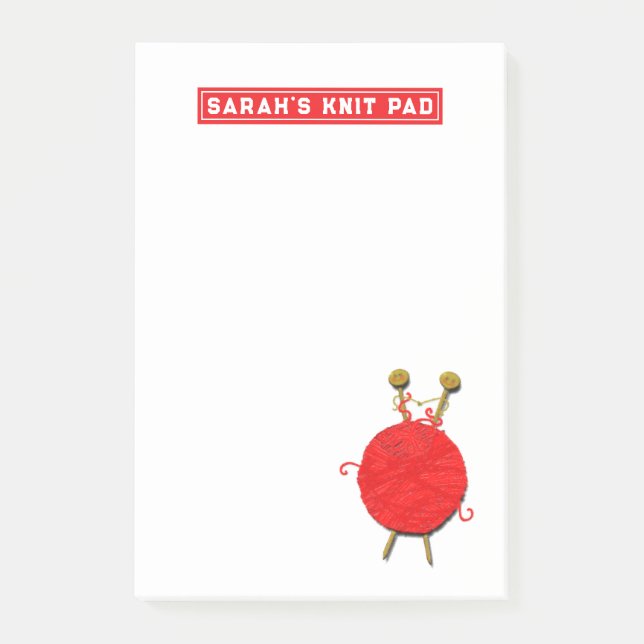 Funny Knitter Post-it Klebezettel (Vorderseite)