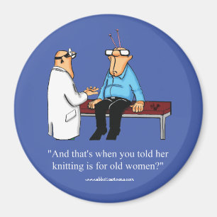 Funny Knitter Spaß Magnet Gefallen