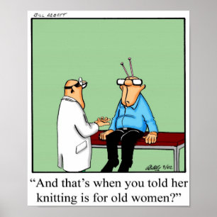 Funny Knitter Spaß Poster Gifft