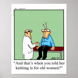 Funny Knitter Spaß Poster Gifft