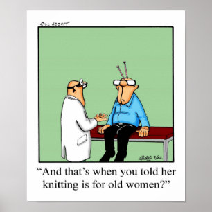 Funny Knitter Spaß Poster Gifft