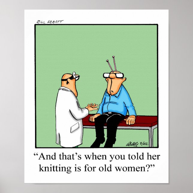 Funny Knitter Spaß Poster Gifft (Vorne)