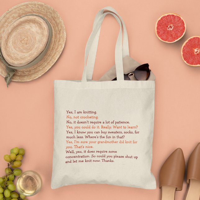 Funny Knitting Conversation Mama Mütter Day Yarn Tragetasche (Funny Knitting Conversation Mom Mothers Day Yarn Tote Bag)