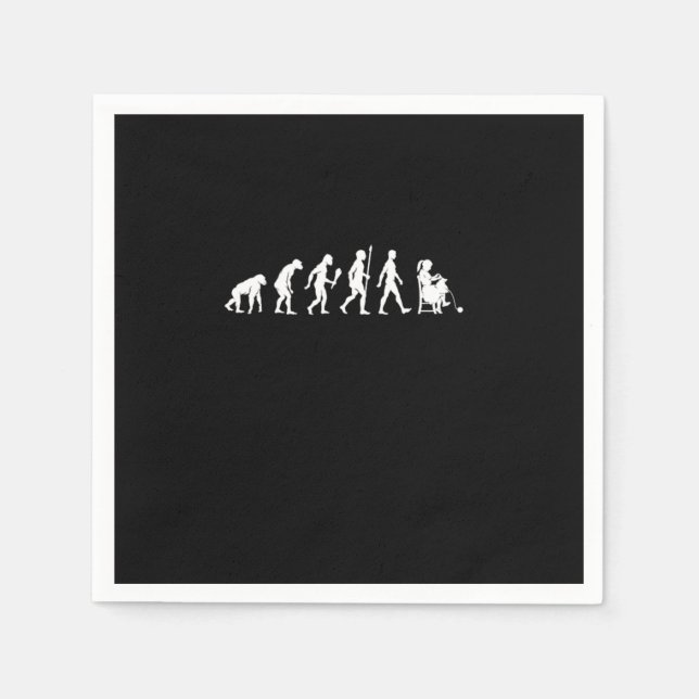 Funny Knitting Evolution Knitter Gift Idea Serviette (Vorderseite)