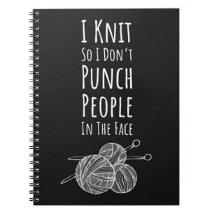 Funny Knitting Geschenke Minimalistisch Knitter Sp Notizblock